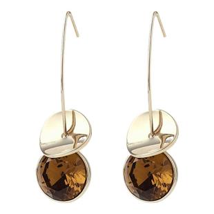 卡洛美光影双环耳环女轻奢高级感流行百搭耳坠小众设计感百搭耳饰