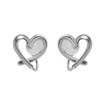 LONGLONG无痛硅胶镂空爱心耳夹
