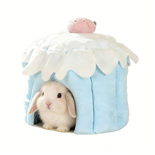 我和它兔子窝荷兰猪豚鼠无底棉窝仓鼠龙猫保暖蜜袋鼯花枝鼠过冬窝
