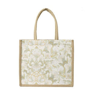 麻布包包女手提包2024新款大容量托特包女ins上班通勤帆布手提袋