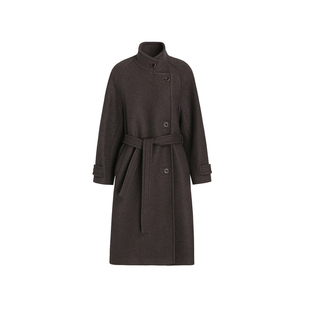 范洛Fano row感长期主义分割线高品质75羊毛长款毛呢外套女大衣