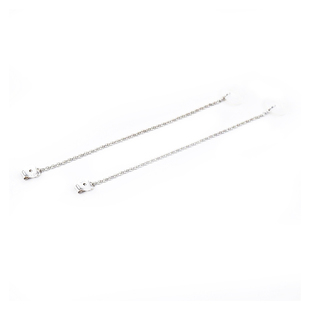 星星月亮耳机防丢耳钉925纯银airpods pro蓝牙耳机防掉耳堵链耳环