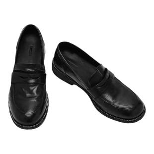 【王小毒】日落收集员○复古手工乐福鞋一脚蹬水洗马皮小皮鞋女