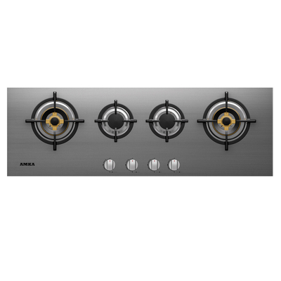 AMKA不锈钢四眼燃气灶家用嵌入式