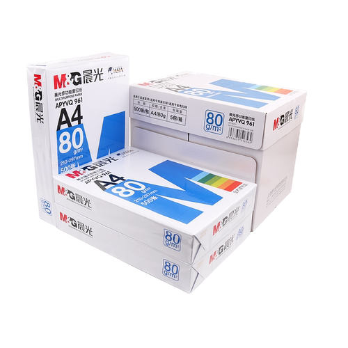 晨光A4打印纸500张官方旗舰店直发80g加厚办公复印纸白纸70克a4纸一整箱批发 支持双面打印