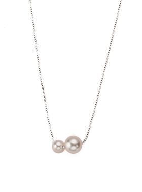 银奥纯银仿珍珠项链锁骨链