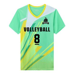 跑团服单上衣气排球比赛运动排球服体育生中考沙滩服队服排球短袖