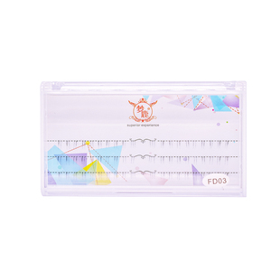 梦鹿FD03假睫毛(送胶水/镊子)女分段仿真贴自然单簇下睫毛仙子