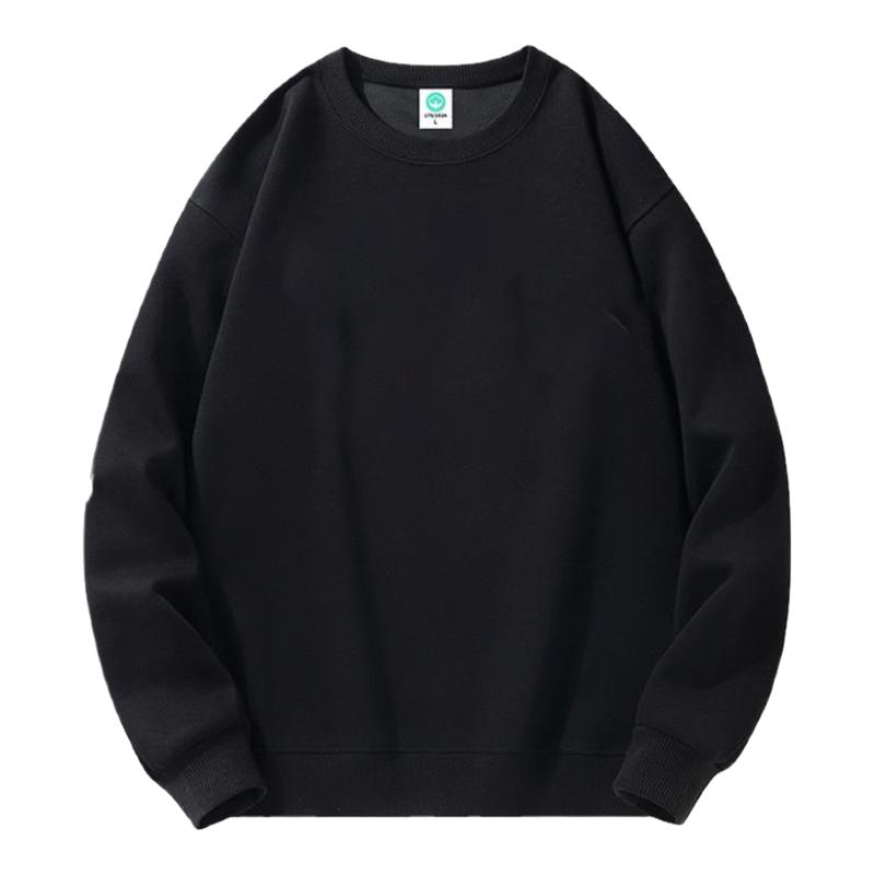 纯棉圆领卫衣定制工作服印logo秋冬加绒班服diy印字图案长袖外套