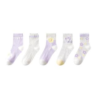 袜子女童纯棉夏季薄款网眼袜宝宝短袜薄棉童袜儿童透气中筒袜女孩