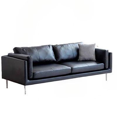 意式极简现代客厅小户型直排沙发