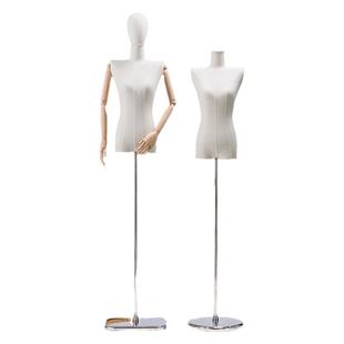 韩版服装店模特道具女装半身橱窗小胸直角肩平肩人偶模特展示架