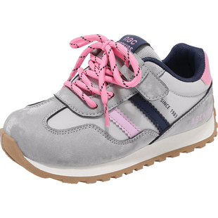 abckids男童鞋2026春季新款鞋阿甘鞋女童学院风运动鞋儿童德训鞋