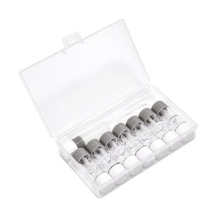 日系RGP隐形眼镜盒双头近视多副透明款便携收纳硬性眼形美瞳盒子