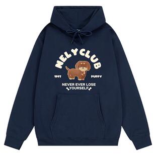 ins腊肠狗加绒加厚连帽百搭套头卫衣男女款2026新款宽松外套上衣