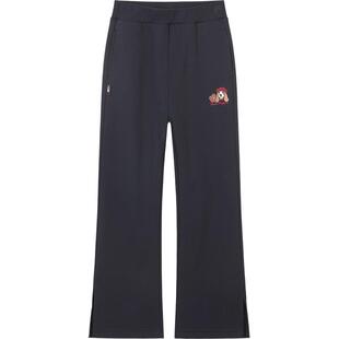 暇步士童装女童加绒裤子2025秋冬新款大童洋气保暖微喇裤男童长裤