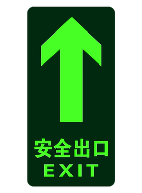 消防安全出口指示牌夜光地贴标志