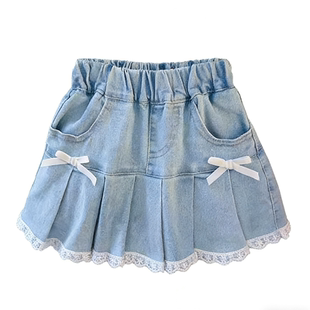 女童短裤夏季裙子裙裤儿童牛仔裤小女孩热裤中大兒童短裙舞蹈演出