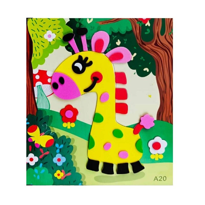 儿童手工立体贴画3d贴纸diy玩具幼儿园制作材料女孩子艺品做粘贴
