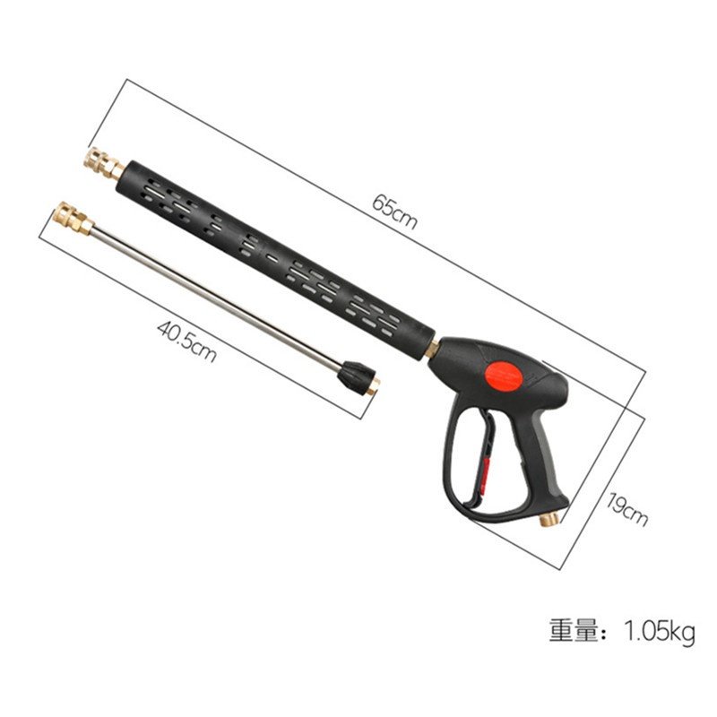 高压4000PSI三合一陶瓷阀芯洗车水枪清洗枪带5色喷嘴转换接头