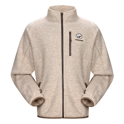 熊猫立领抓绒短外套保暖内胆外穿