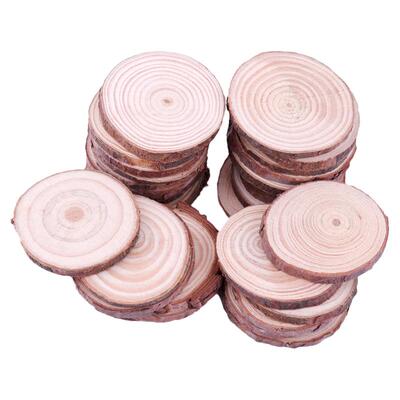 diy年轮圆木片手绘材料木桩片