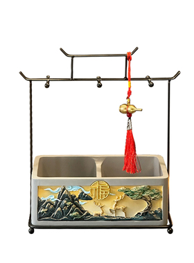 福鹿玄关钥匙收纳摆件入户鞋柜