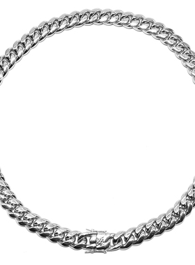 TWOLEAVES钛钢男女嘻哈古巴项链