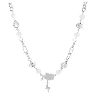 天气云朵闪电项链男小众设计高级感雷阵雨锁骨链甜酷风辣妹配饰女