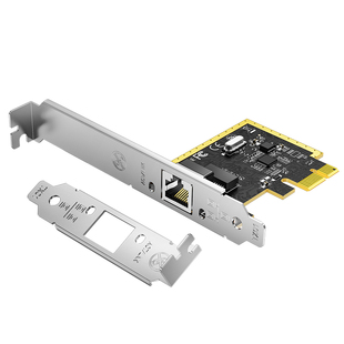 山泽PCI-E千兆网卡台式机电脑电竞pcie2.5G内置1000M有线上网高速主机箱独立扩展卡rj45网络拓展转接
