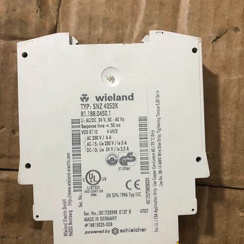溢价-SNZ 4052K Wieland安全继电器 的