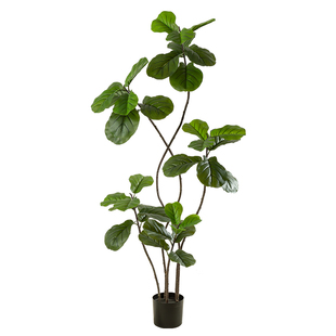 仿真琴叶榕客厅高品质轻奢绿植室内阳台窗边落地装饰摆件大型假树