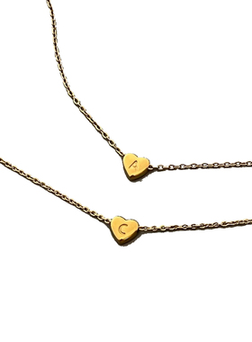 时尚爱心diy字母吊坠金属项链