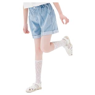 巴拉巴拉女童牛仔短裤大童纯棉裤子儿童休闲裤夏装夏季新款童装潮
