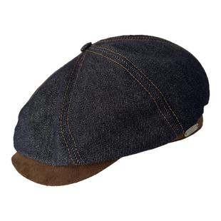 日系工装复古牛仔前进帽子女大头围百搭显脸小贝雷帽反戴鸭舌帽男