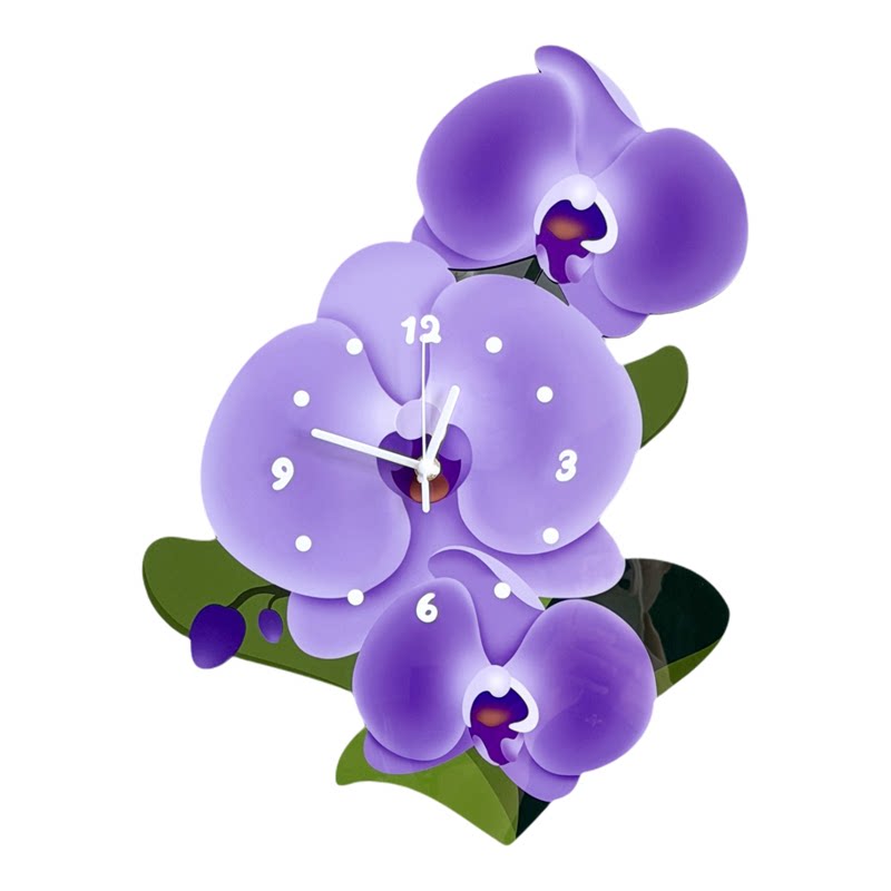 花卉造型蝴蝶兰可摆动时钟