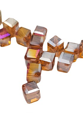 精品8mm卡8斜方块奥地利品质施家对角方糖水晶珠手工DIY手链散珠