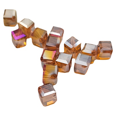 精品8mm卡8斜方块奥地利品质施家对角方糖水晶珠手工DIY手链散珠