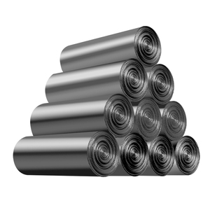 100只黑彩色垃圾袋连卷式平口大中小号垃圾袋加厚厨房清洁手提袋