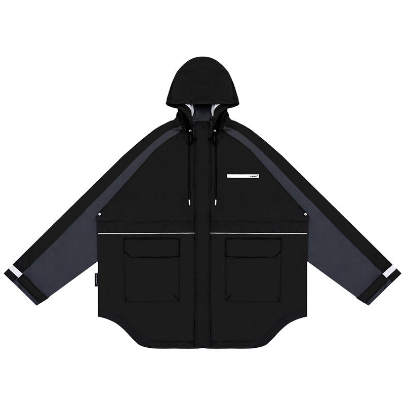 XPX 周柏豪 LONG CUT WINDBREAKER  3M反光材质风衣外套