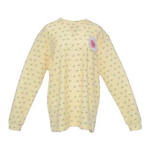 JENNYFAX爱心刺绣碎花打底内搭t恤小衫内衣设计感小众长袖上衣