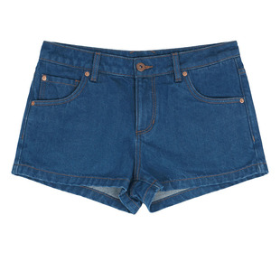 SEEKSIMPLE 100优质全棉 | 法工蓝复古原色 | 直筒低腰牛仔短裤