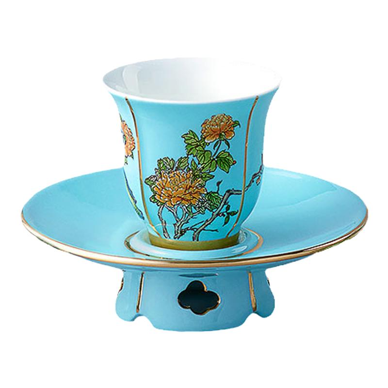 Auratic永丰源夫人瓷西湖蓝2头陶瓷功夫茶具茶具茶杯碟茶礼