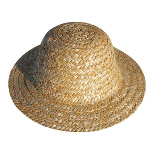 农民工儿童草帽夏季户外遮阳防晒麦秆草帽子男女童沙滩帽学生帽子