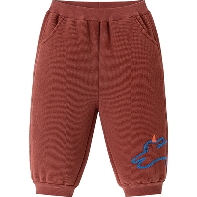 迷你巴拉巴拉男女童摇粒绒裤子婴儿卫裤冬季保暖宝宝加绒长裤棉裤