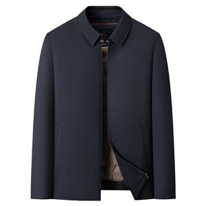 冬季白鹅绒内胆两件套羽绒服男加肥加大码肥佬厅局风羽绒夹克外套