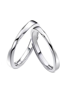 莫比乌斯环情侣戒指s925纯银女生小众指环一对男士无名指闺蜜对戒