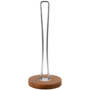 厨房纸巾架立式卷纸架家用实木托卷筒纸支架一次性懒人抹布置物架