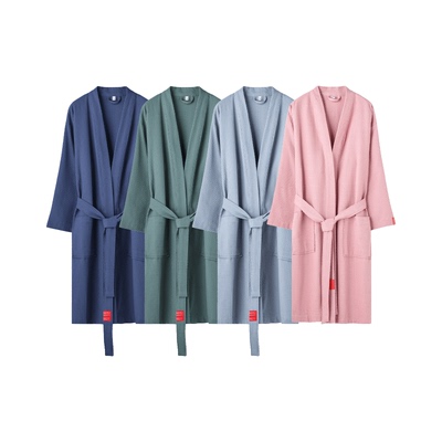 三利浴袍男款纯棉吸水速干浴衣女全棉男洗澡浴巾可穿情侣睡袍秋冬
