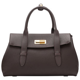 红谷包包女式2026新款真皮单肩手提包通勤大气高级感手拎包女士包